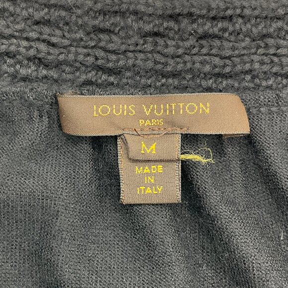 Louis Vuitton Black Cashmere / Silk Short Sleeved Cable Sweater - Picture 4 of 4
